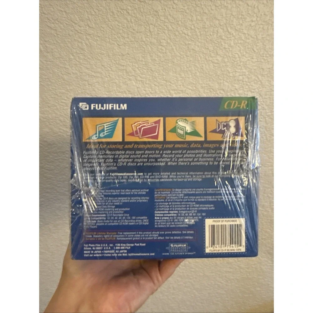 FUJIFILM CD-R 80 MINUTE 700 MB/MO COMPACT DISCS 15 PACK